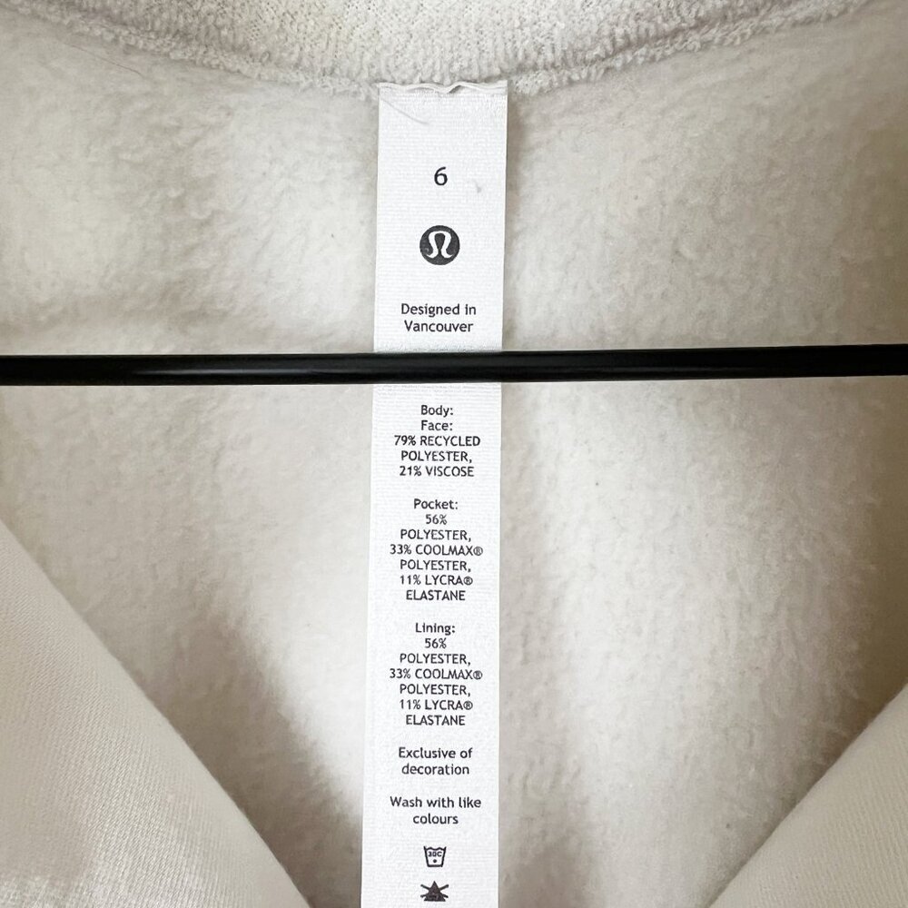 Lululemon Looped Terry Fleece Full Zip Sweater Sweatshirt Jacket Coat Oversized - Picture 10 of 15